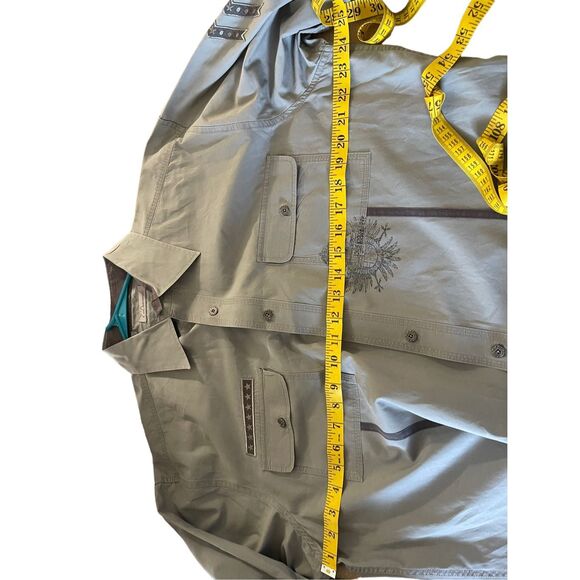 7 Diamonds Mens Double Flap Pockets Collared Long Sleeve Shirt Size XXL - Picture 4 of 16